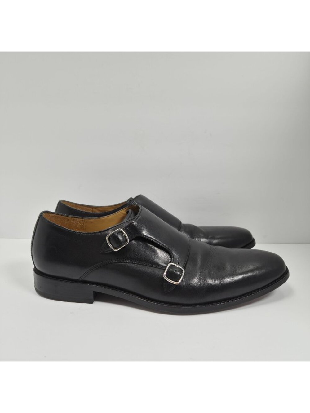 Cole Haan Men's Black Leather Double Monk Strap Dress Shoes Size 13